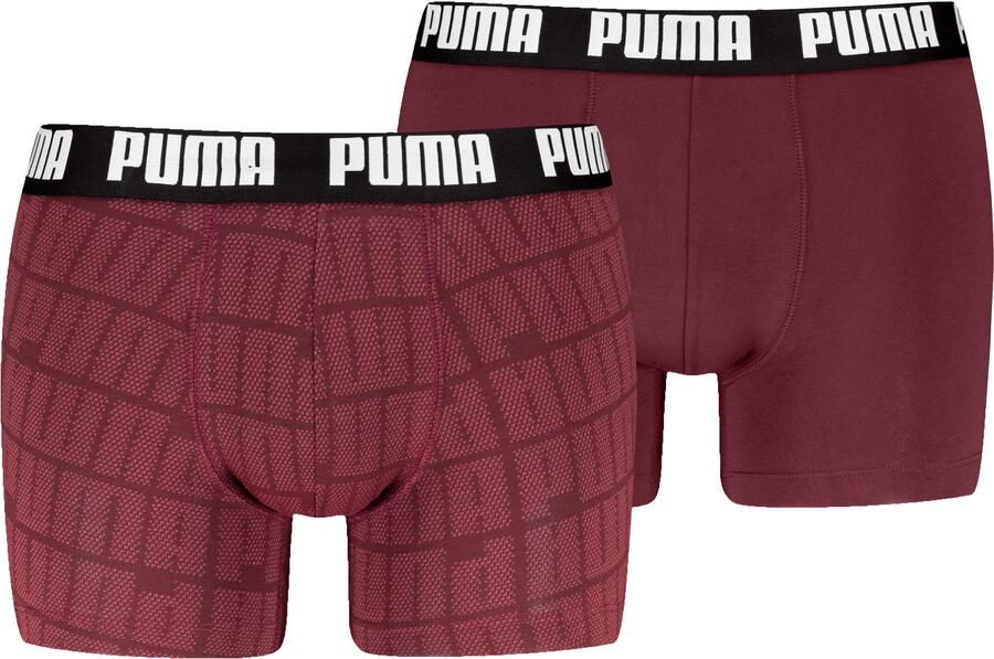 PUMA Boxershort MEN LOGO PRINT BOXERS 2P elastische logotailleband zonder opening (Set van 2) - Foto 2