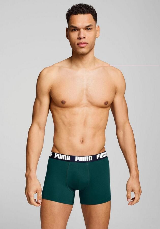 PUMA Boxershort MEN LOGO PRINT BOXERS 2P elastische logotailleband zonder opening (Set van 2) - Foto 3