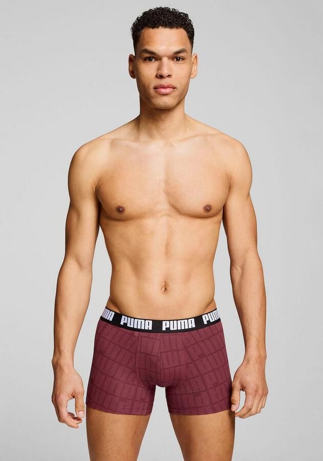 PUMA Boxershort MEN LOGO PRINT BOXERS 2P elastische logotailleband zonder opening (Set van 2) - Foto 4