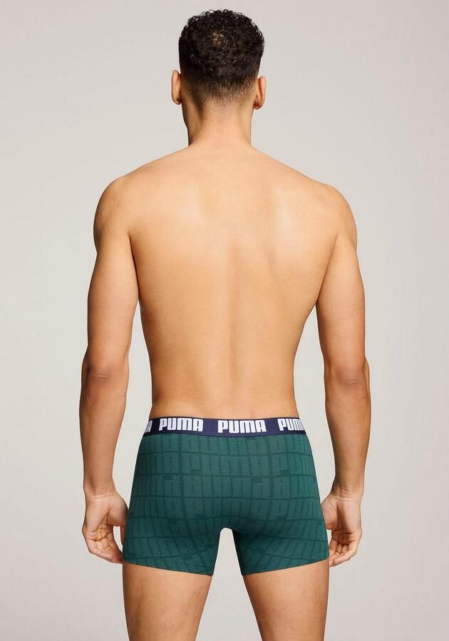 PUMA Boxershort MEN LOGO PRINT BOXERS 2P elastische logotailleband zonder opening (Set van 2) - Foto 5