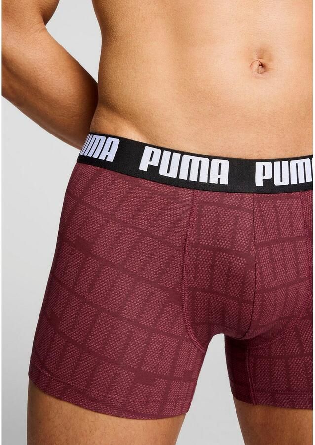 PUMA Boxershort MEN LOGO PRINT BOXERS 2P elastische logotailleband zonder opening (Set van 2) - Foto 2