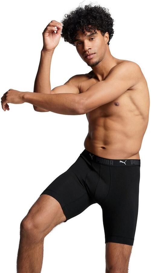 PUMA Boxershort MEN SPORT COTTON LONG BOXERS 2P (2 stuks Set van 2) - Foto 3