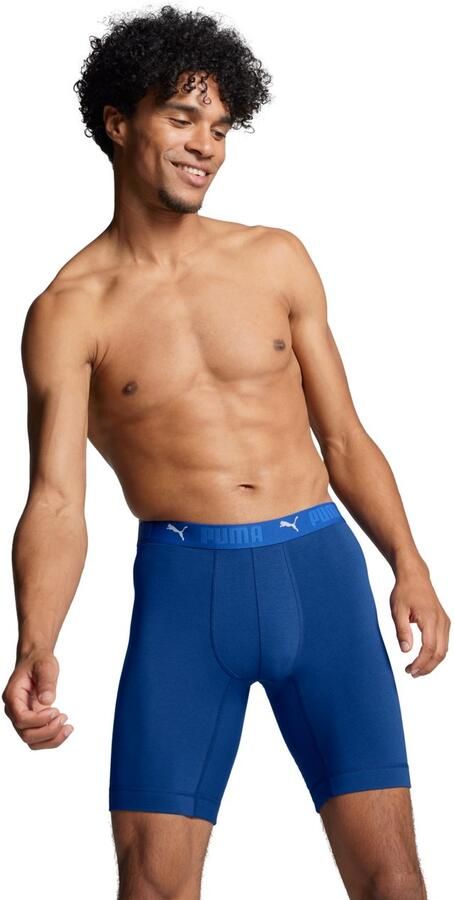 PUMA Boxershort MEN SPORT COTTON LONG BOXERS 2P (2 stuks Set van 2) - Foto 3