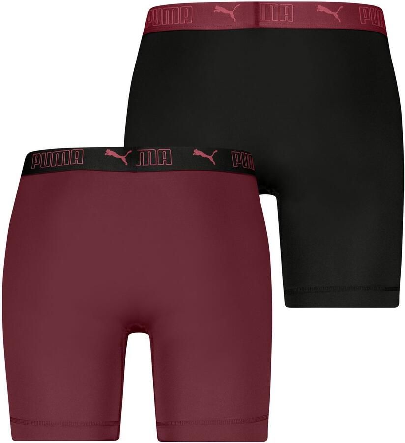 PUMA Boxershort MEN SPORT MICROFIBER LONG BOXERS 2P (2 stuks Set van 2)