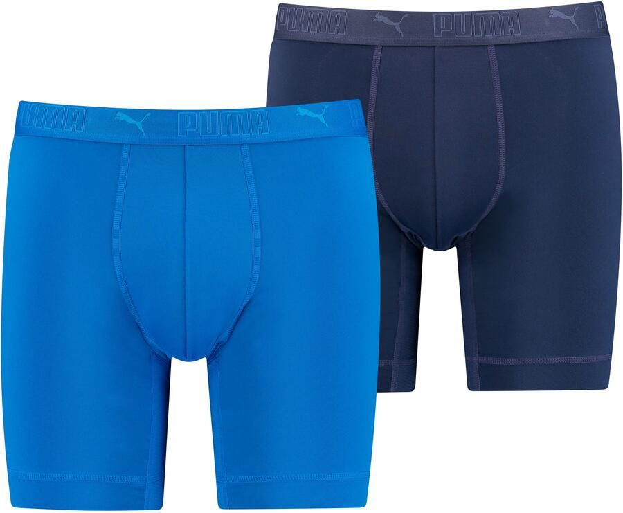 Puma Boxershort met elastische band met logo in een set van 2 stuks model 'Sport'