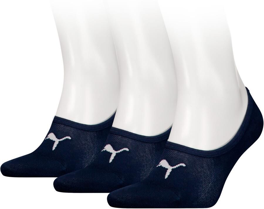PUMA Enkelsokken UNISEX FOOTIE 3P NoShow Socks ade d elastische boord (3 paar)