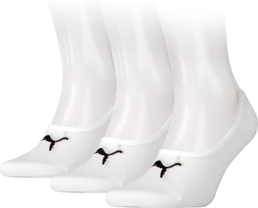 PUMA Enkelsokken UNISEX FOOTIE 3P NoShow Socks ade d elastische boord (3 paar)