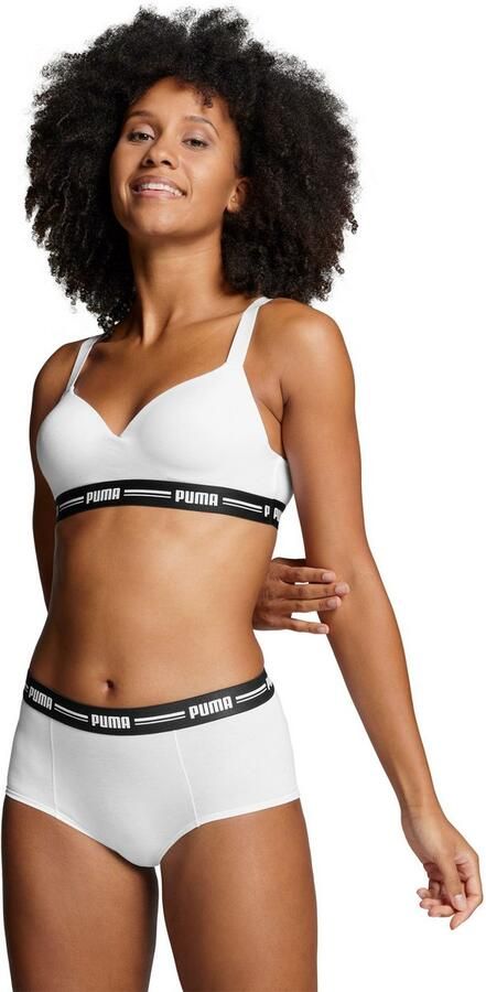 PUMA Hipster WOMEN MINI SHORT 2P PACK met opvallende logo-tailleband (2 stuks Set van 2) - Foto 6