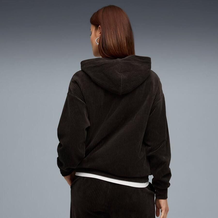 PUMA Hoodie ESS ELEVATED COMFORT VELOUR RIB HOODIE