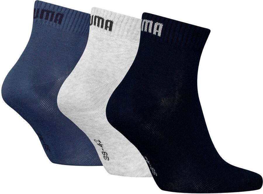 PUMA Korte sokken Ade d ribboorden zachte katoenmix (3 paar) - Foto 2