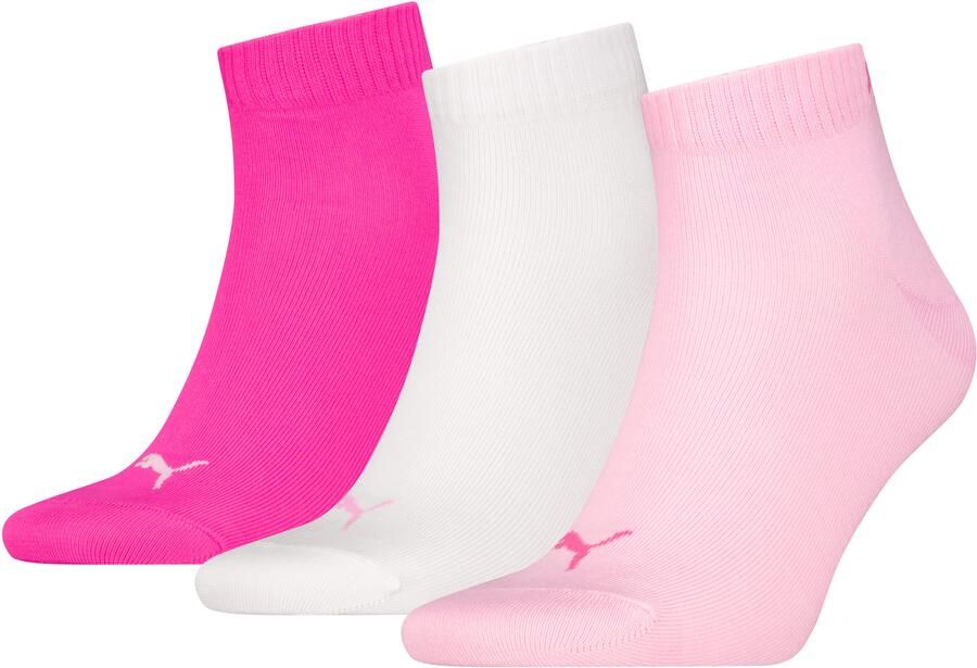 PUMA Korte sokken Ade d ribboorden zachte katoenmix (3 paar) - Foto 3