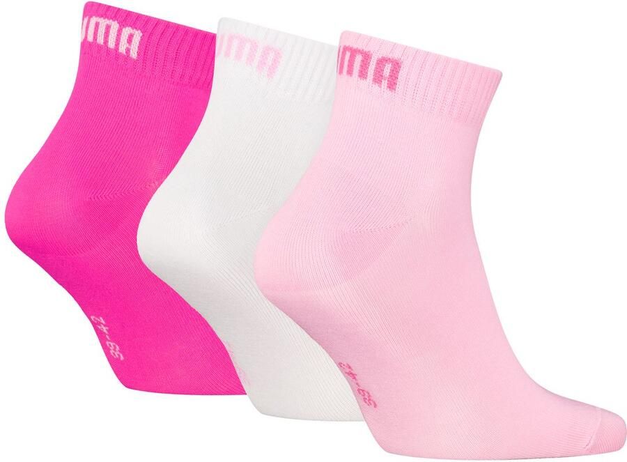 PUMA Korte sokken Ade d ribboorden zachte katoenmix (3 paar) - Foto 2