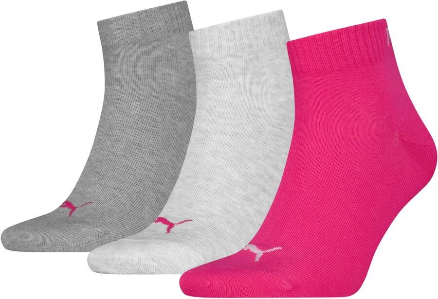 PUMA Korte sokken Ademend ribboorden zachte katoenmix (3 paar) - Foto 3