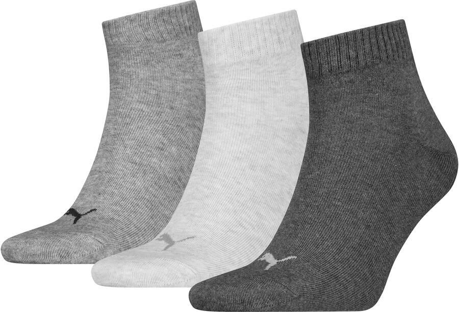 PUMA Korte sokken Ademend ribboorden zachte katoenmix (3 paar) - Foto 4