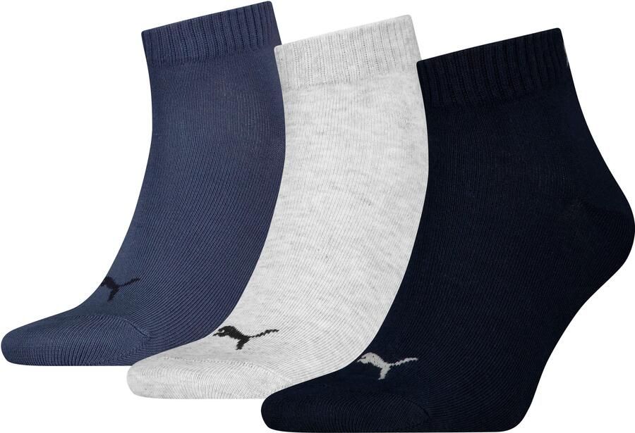 PUMA Korte sokken Ademend ribboorden zachte katoenmix (3 paar) - Foto 5
