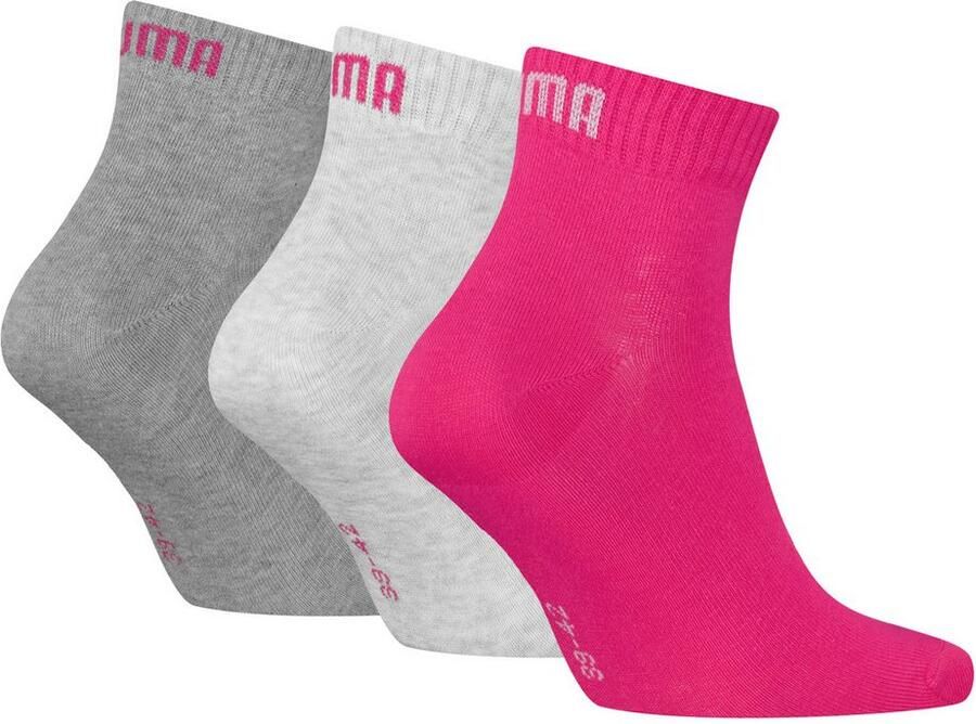 PUMA Korte sokken Ademend ribboorden zachte katoenmix (3 paar) - Foto 2