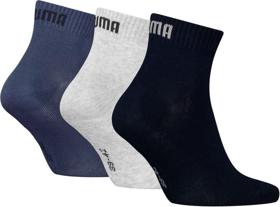 PUMA Korte sokken Ademend ribboorden zachte katoenmix (3 paar) - Foto 2