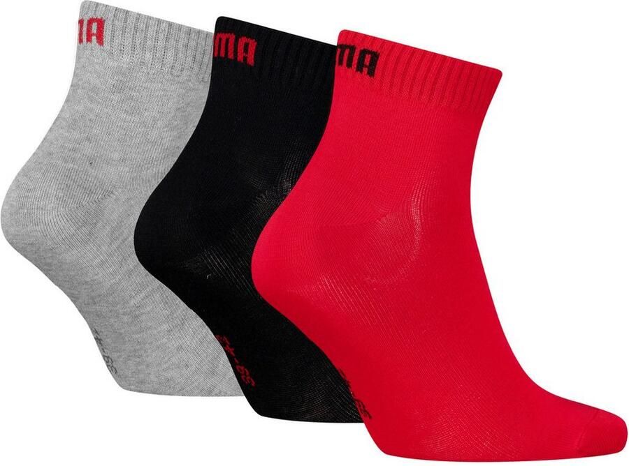 PUMA Korte sokken Ademend ribboorden zachte katoenmix (3 paar) - Foto 2