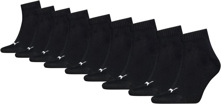 PUMA Korte sokken Ade d vochtregulerend ribboorden (9 paar) - Foto 3