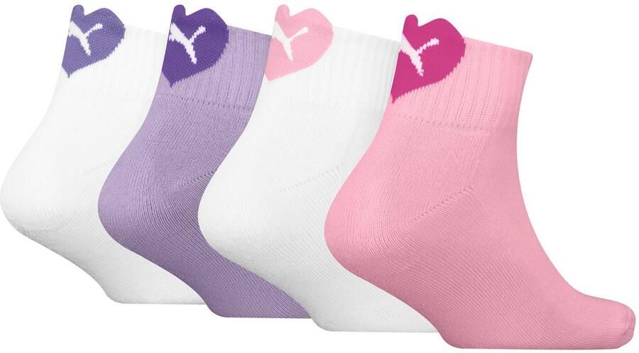 PUMA Korte sokken KIDS HEART LOGO QUARTER 4P ECOM (Set van 4)