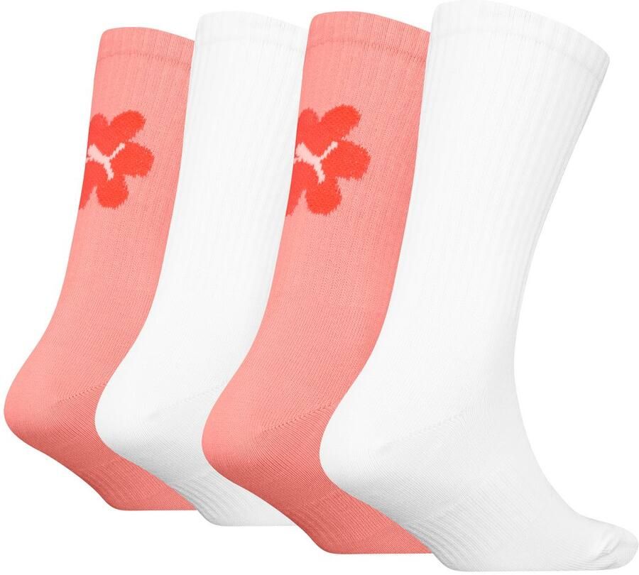 PUMA Korte sokken met frisse kleurstelling (Set van 4)