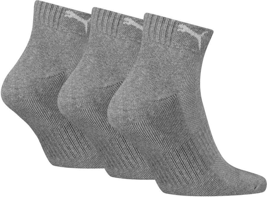 PUMA Korte sokken met gebreid logo in de tailleband (3 paar Set van 3) - Foto 2