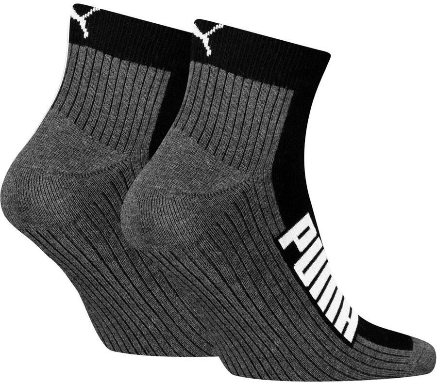 PUMA Korte sokken UNISEX BWT CUSHIONED QUARTER 2P (2 paar)