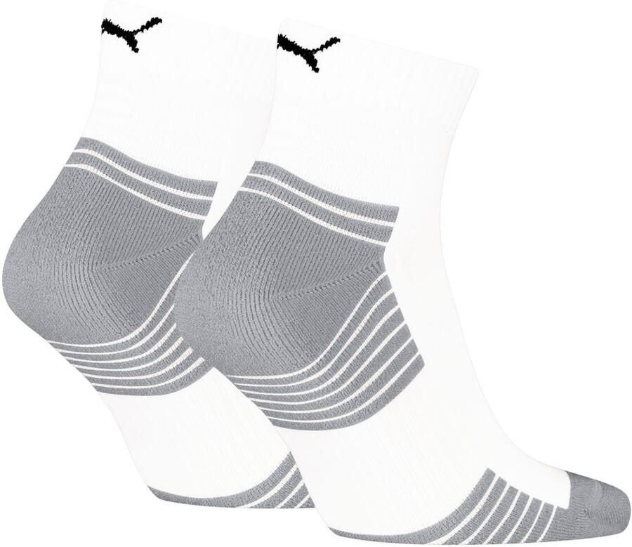 PUMA Korte sokken UNISEX SPORT CUSHIONED QUARTER 2P Ribboorden geoptimaliseerde demping voor extra comfort (2 paar) - Foto 2