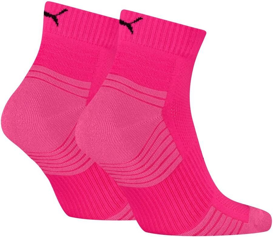 PUMA Korte sokken UNISEX SPORT CUSHIONED QUARTER 2P Ribboorden geoptimaliseerde demping voor extra comfort (2 paar)