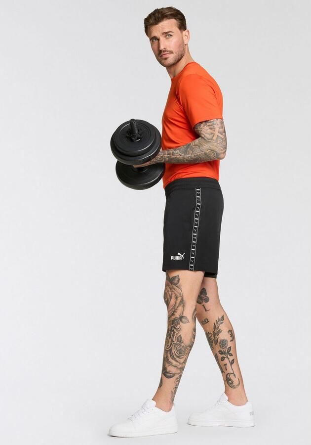 PUMA Short ESS TAPE WOVEN SHORTS 5" voor heren tape-stripes aan het been