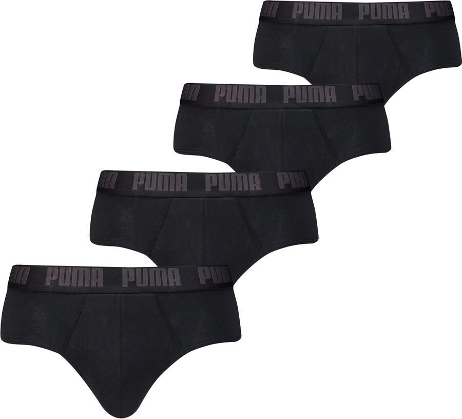 PUMA Slip MEN EVERYDAY BRIEF 4P ECOM Comfortabele elastische logotailleband (Set van 4) - Foto 3