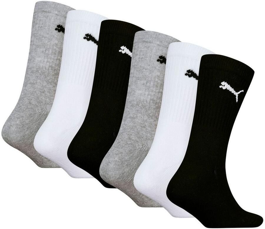 PUMA Sokken JUNIOR CREW SOCK 6P ECOM gepolsterde zool voor extra comfort (6 paar 6 paar)