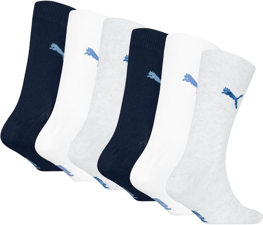 PUMA Sokken KIDS EASY RIDER 6P ECOM Sportsokken geribde boorden logo (6 paar)