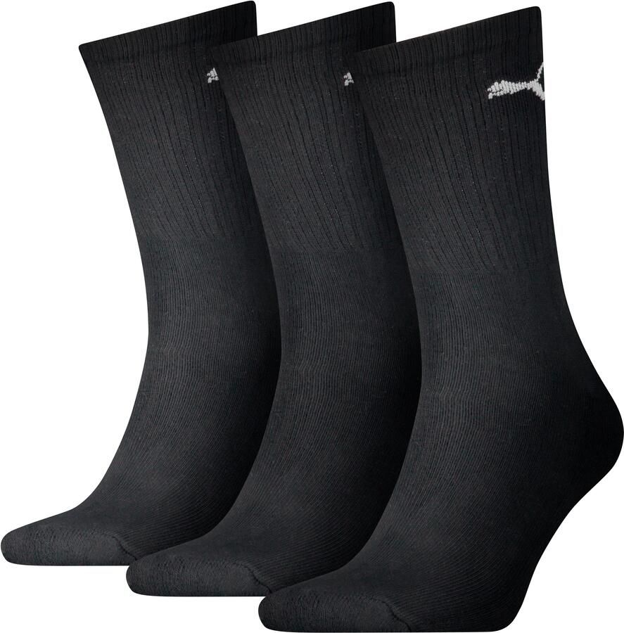 Puma 3 PACK Regular Cushioned Crew Socks Unisex Sokken zwart Maat 35-38 Kleding - Foto 3