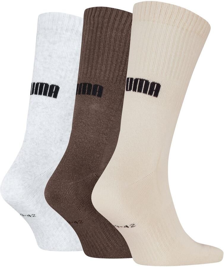 PUMA Sokken UNISEX CUSHIONED NEXT CREW 3P met zoneschumping voor extra comfort (3 paar 3 paar)