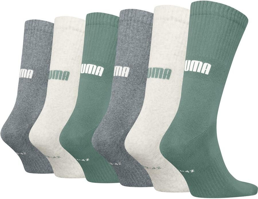 PUMA Sokken UNISEX CUSHIONED NEXT CREW 6P ECOM (6 paar)
