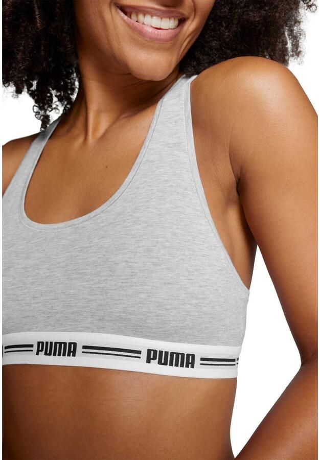 PUMA Sportbustier WOMEN RACER BACK TOP 1P HANG Racerback-rug logo-onderborstband zonder beugel elastisch - Foto 3