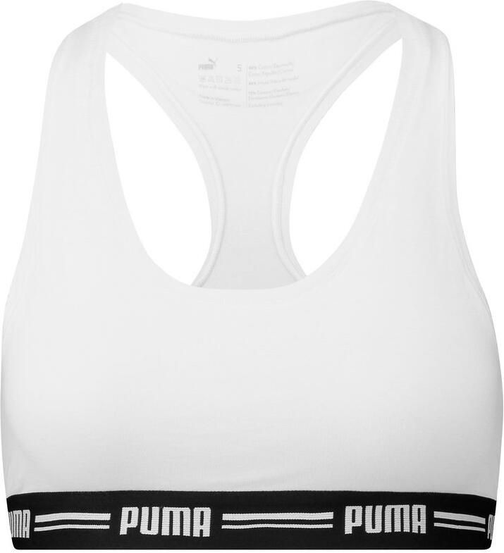 PUMA Sportbustier WOMEN RACER BACK TOP 1P HANG Racerback-rug logo-onderborstband zonder beugel elastisch - Foto 4