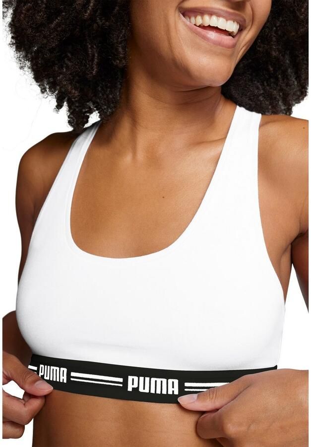 PUMA Sportbustier WOMEN RACER BACK TOP 1P HANG Racerback-rug logo-onderborstband zonder beugel elastisch - Foto 3