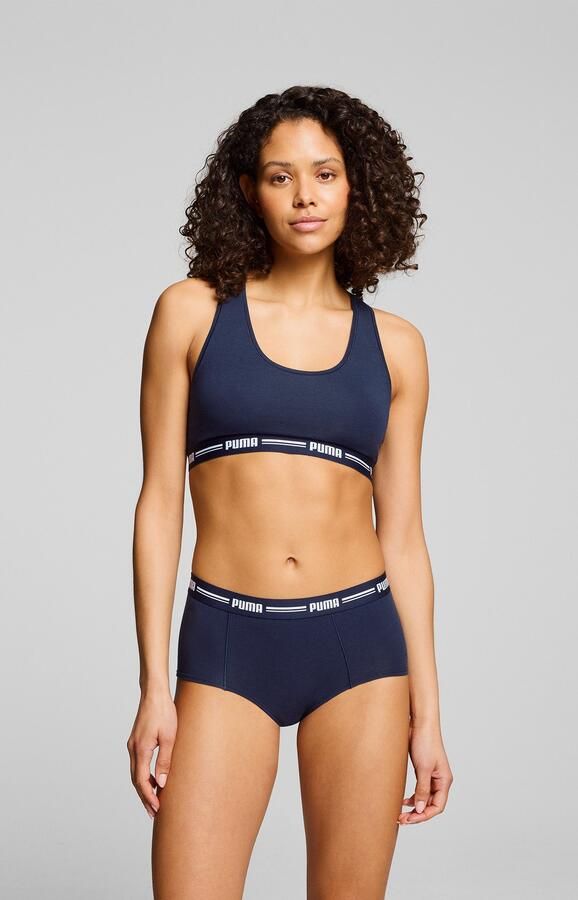 PUMA Sportbustier WO RACER BACK TOP 1P HANG Racerback-rug logo-onderborstband zonder beugel elastisch - Foto 5
