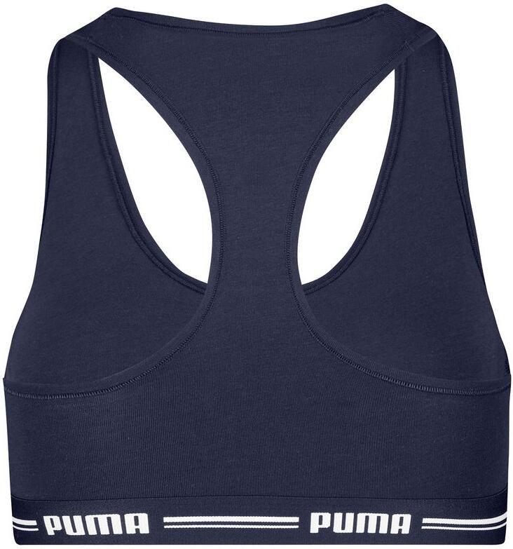 PUMA Sportbustier WO RACER BACK TOP 1P HANG Racerback-rug logo-onderborstband zonder beugel elastisch - Foto 2