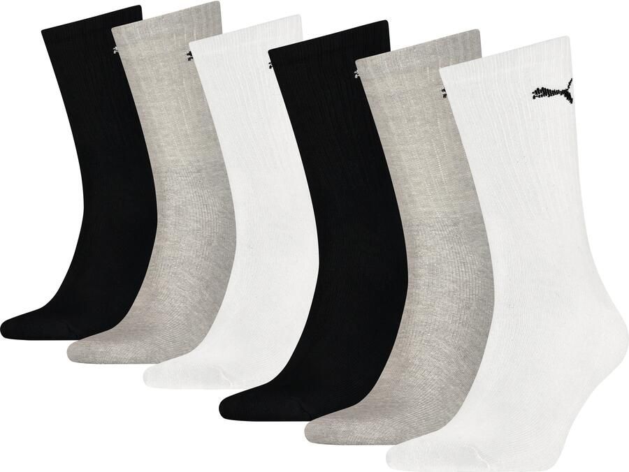 PUMA Sportsokken UNISEX CREW SOCK 6P ECOM Cat-logo frotté-zool ribgebord (6 paar) - Foto 2