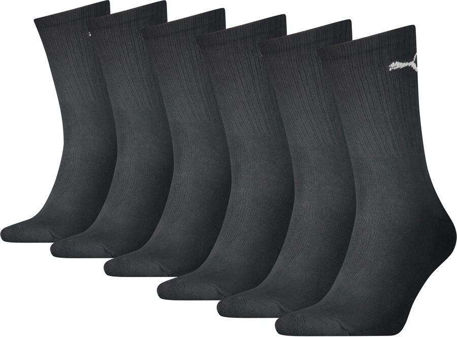 PUMA Sportsokken UNISEX CREW SOCK 6P ECOM Cat-logo frotté-zool ribgebord (6 paar) - Foto 2