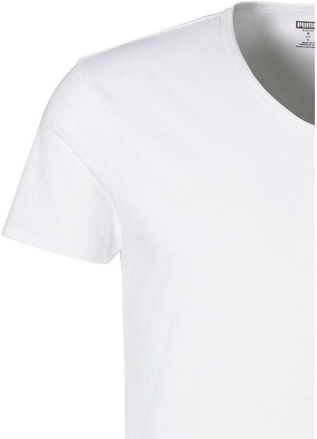 PUMA T-shirt BASIC 2P V-NECK TEE V-hals korte mouw elastisch katoen (Set van 2) - Foto 3