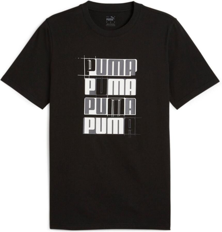 Puma Essentiële Logo T-shirt Zwart Black Heren