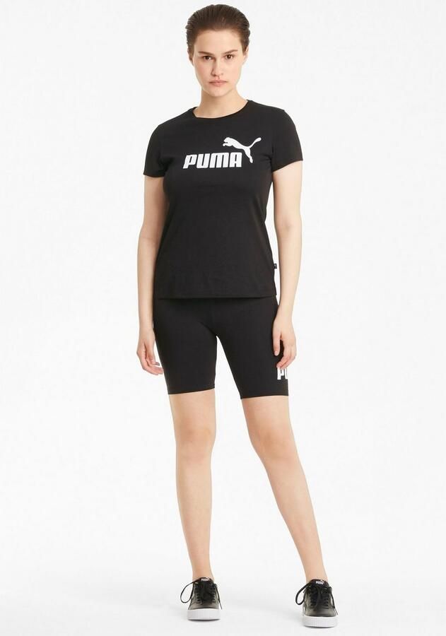 Puma Slim Fit Logo Print T-Shirt Zwart Dames - Foto 3