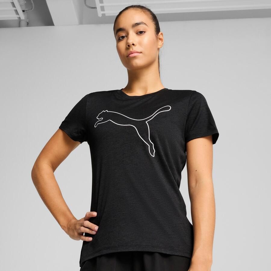 PUMA Trainingsshirt W TAD ESSENTIAL HEATHER LOGO TEE - Foto 3