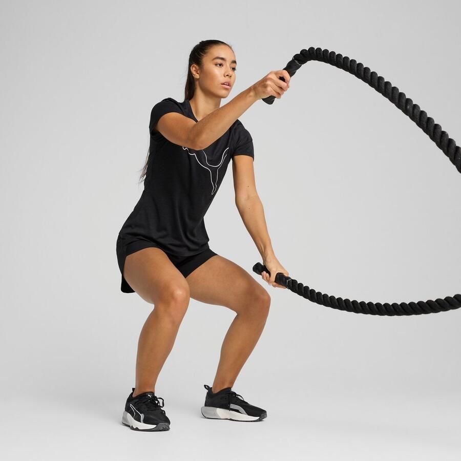 PUMA Trainingsshirt W TAD ESSENTIAL HEATHER LOGO TEE - Foto 2