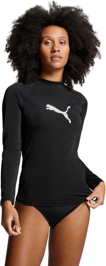 PUMA Zwemshirt SWIM WOMEN LONG SLEEVE RASH GUARD Logoprint lange mouwen functionele pasvorm - Foto 6