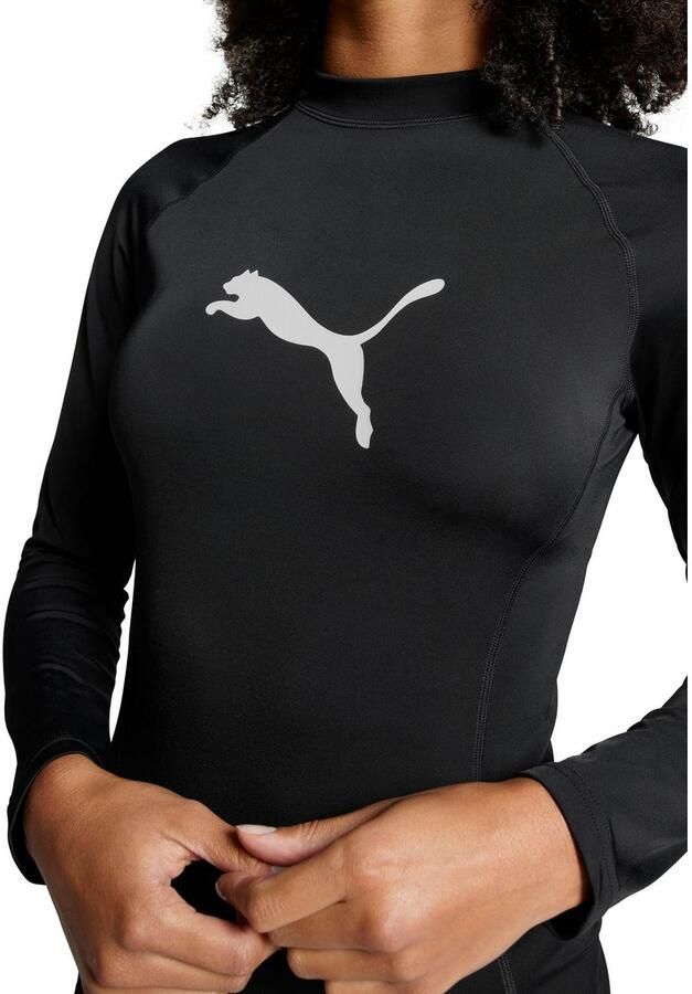 PUMA Zwemshirt SWIM WOMEN LONG SLEEVE RASH GUARD Logoprint lange mouwen functionele pasvorm - Foto 3